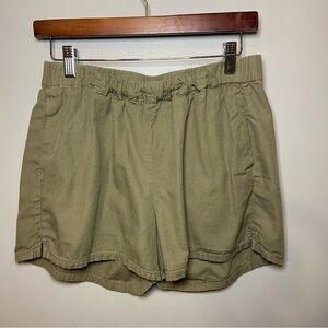 Madewell Women’s Olive Green Casual Pull-On Shorts Size Medium